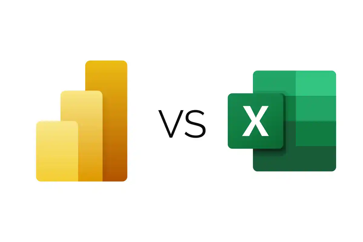 Power BI vs Excel karşılaştırma görseli – raporlama ve veri analizi araçları